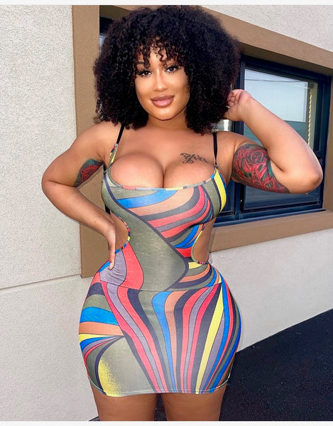 Psychedelic Babe Mini Dress