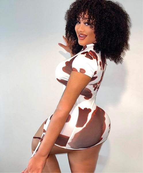 Montana Cream & Cocoa Mini Dress