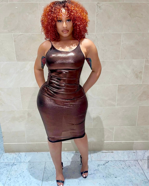 Chrome Body Glaze Midi Dress